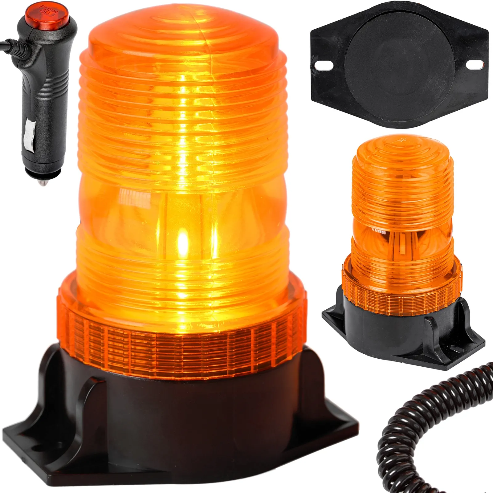 Lampa LED światło ostrzegawcze kogut magnes do samochodu lawety 10-110V 15W MAR-POL