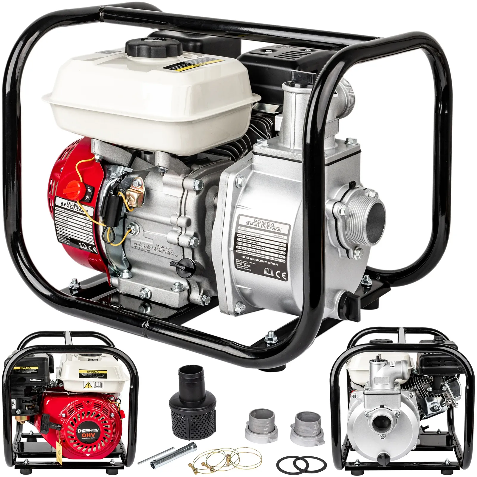 Pompa spalinowa motopompa do wody 2" (7 KM) 600 l/min MAR-POL