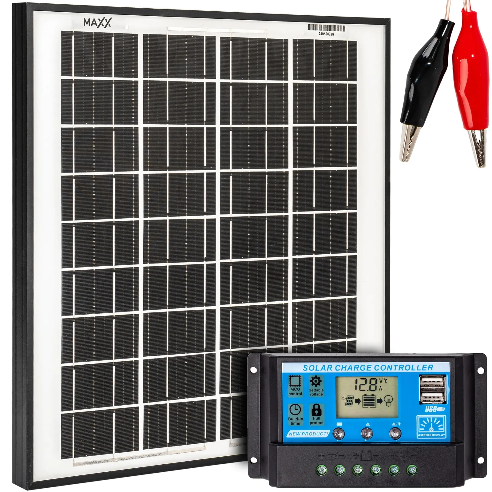Zestaw solarny fotowoltaiczny monokrystaliczny bateria słoneczna regulator 12V 20W 4SUN