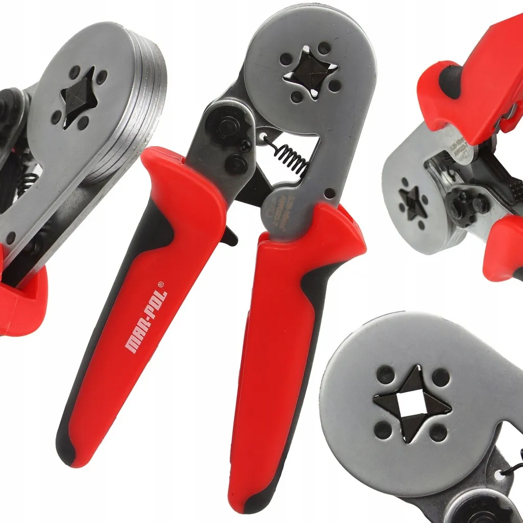 Szczypce czterokątne do zaciskania tulejek kablowych praska MAR-POL