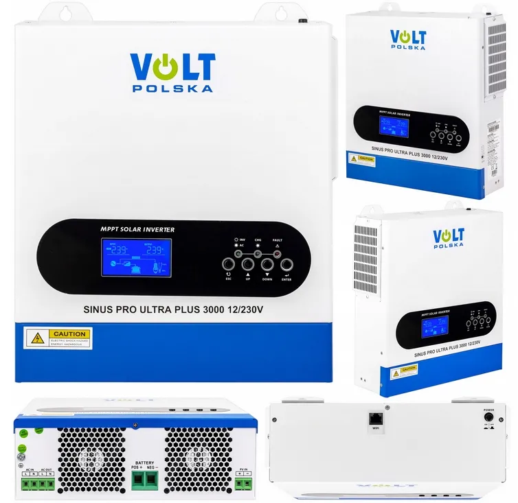 Inwerter solarny SINUS PRO ULTRA PLUS 3000 12/230V (1500/3000W) + 100A MPPT (30-500V) VOLT POLSKA