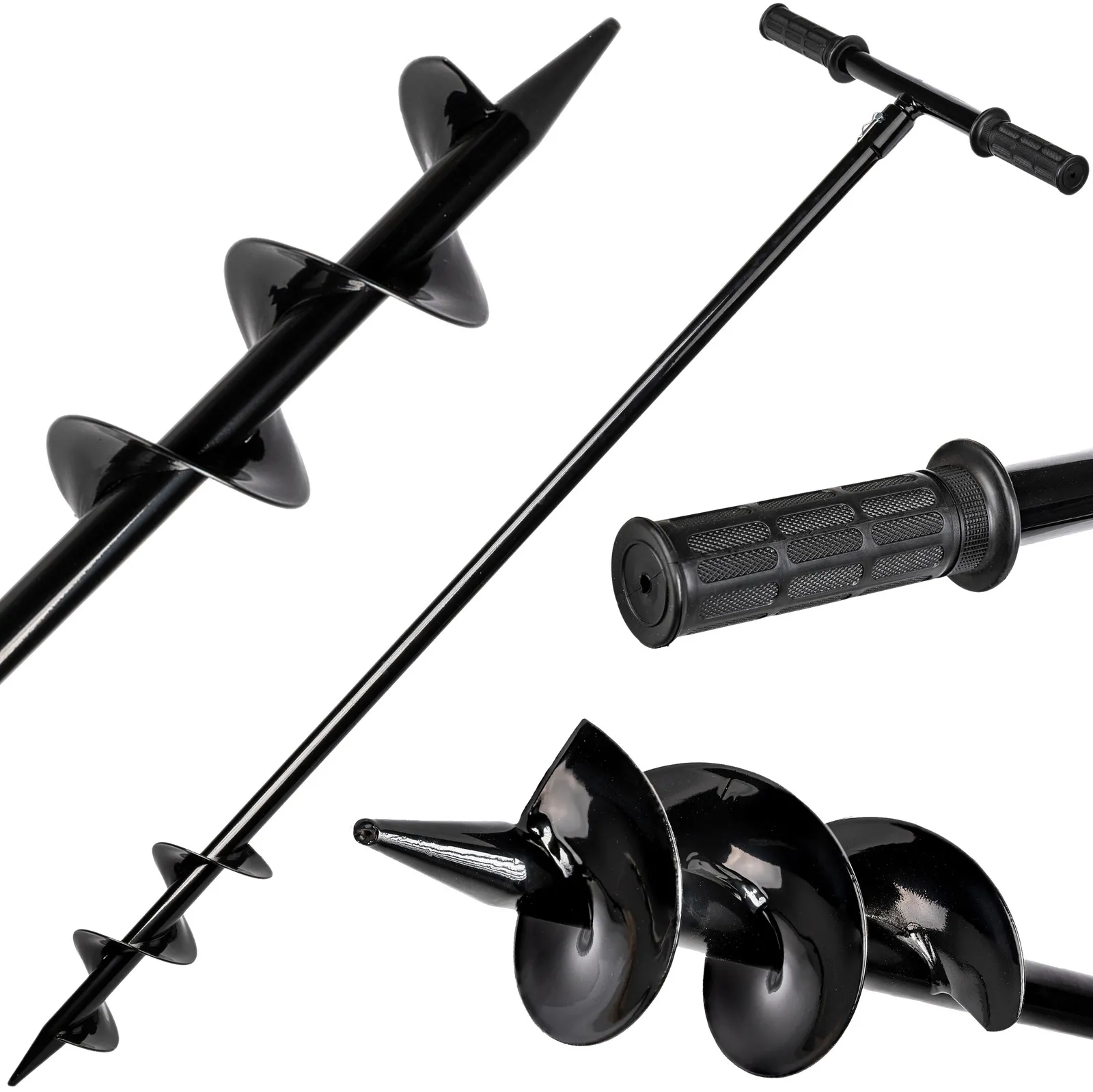 Świder ręczny wiertło do gleby ziemi gruntu słupków sadzenia drzew 100 mm FALON-TECH