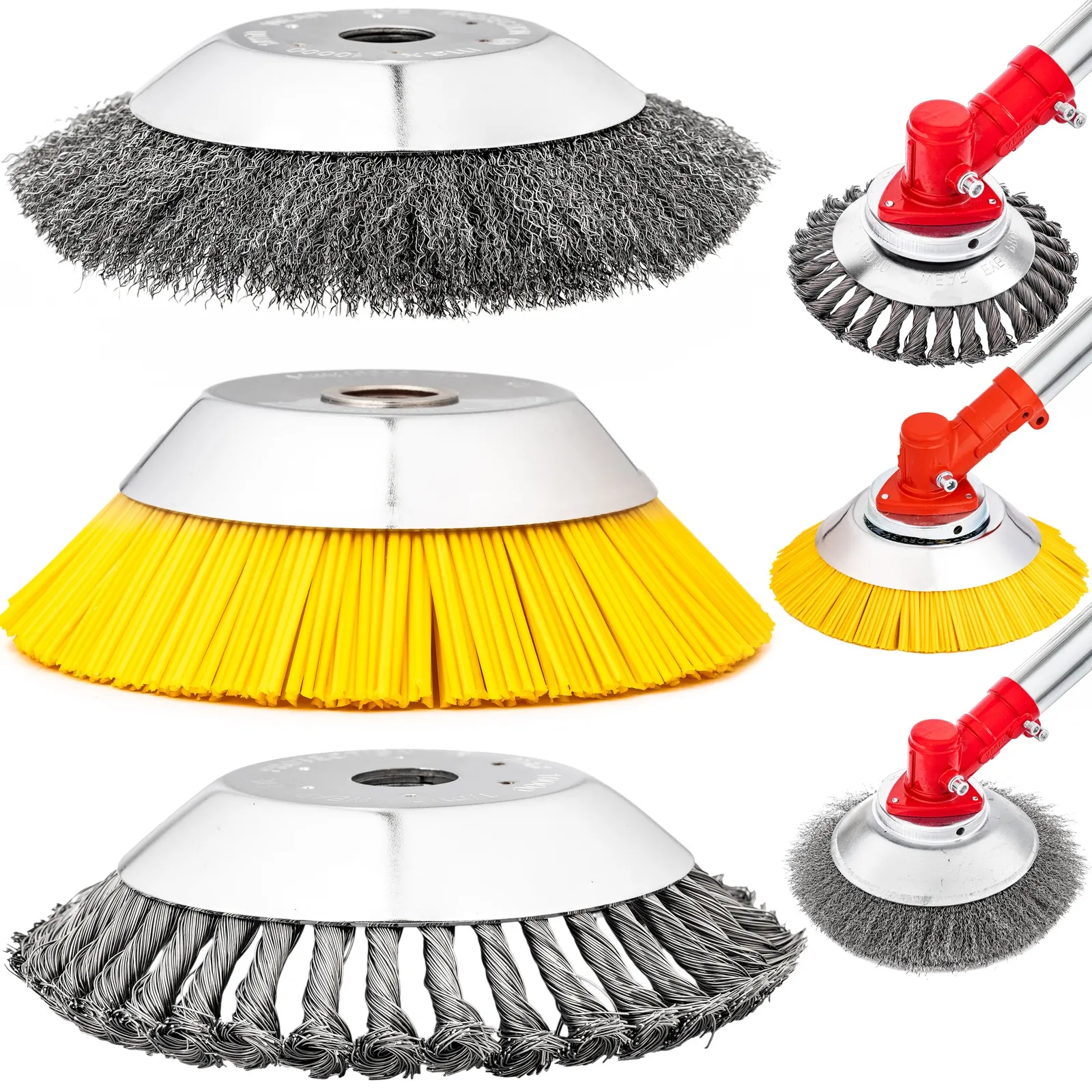 Szczotki do czyszczenia kostki brukowej do kosy spalinowej druciana nylonowa