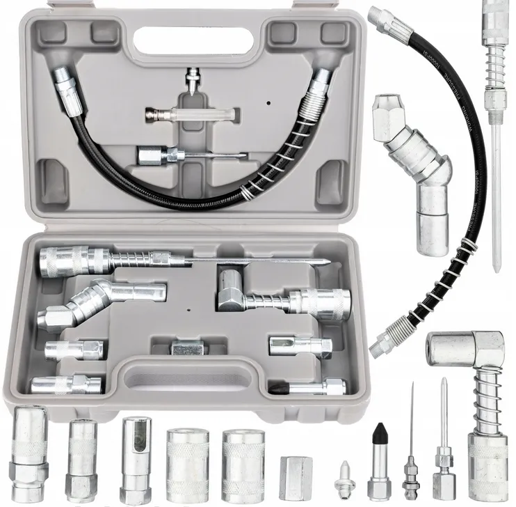 Zestaw adapterów do smarownicy tawotnicy kalamitki akcesoria przedłużki 12 elem. FALON-TECH