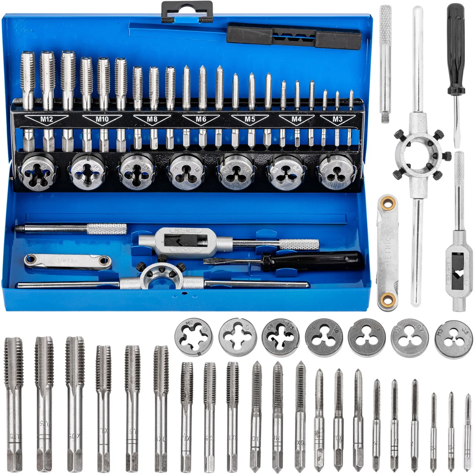 Zestaw narzynki gwintowniki kalibrowniki 32 szt M3-M12 SCHEPPACH