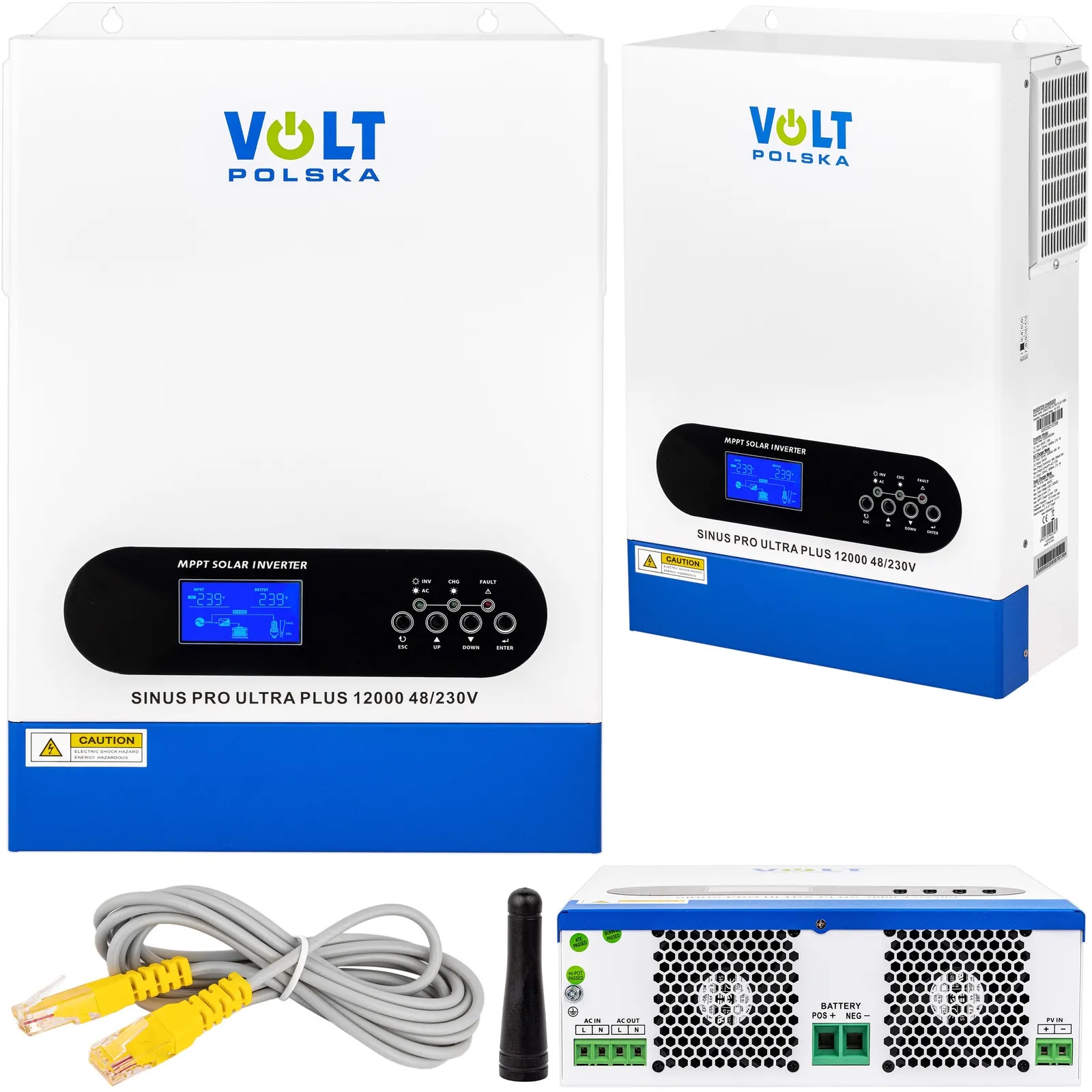 Inwerter solarny SINUS PRO ULTRA PLUS 12000 48/230V (6200/12000W) + 120A MPPT (60-500V) VOLT POLSKA