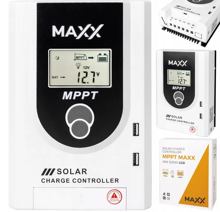 Regulator ładowania kontroler solarny 12V panel LCD 20A MPPT 4SUN