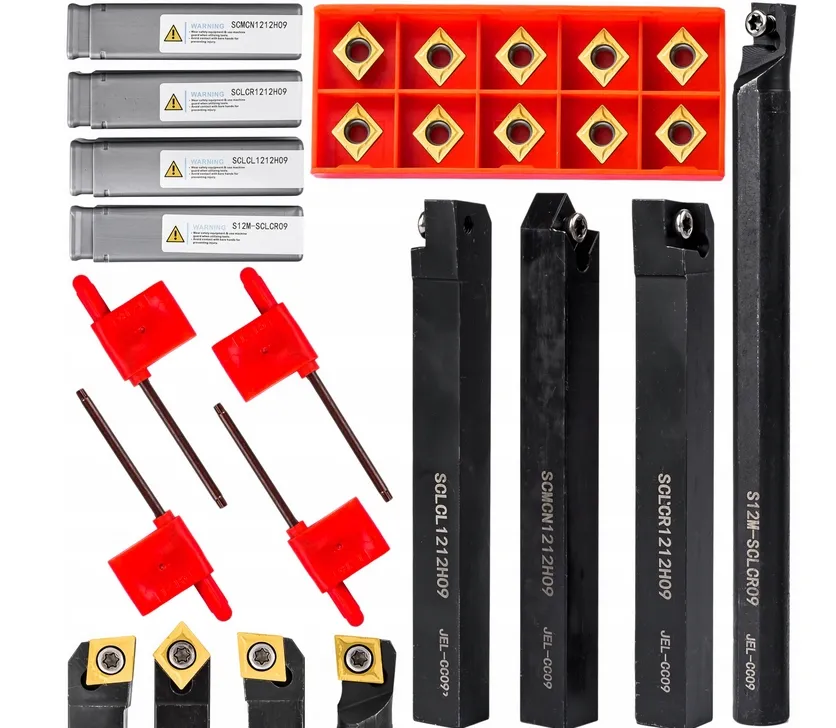 Zestaw noży tokarskich składanych nóż tokarski płytki 12 x 12 mm 18 szt. FALON-TECH