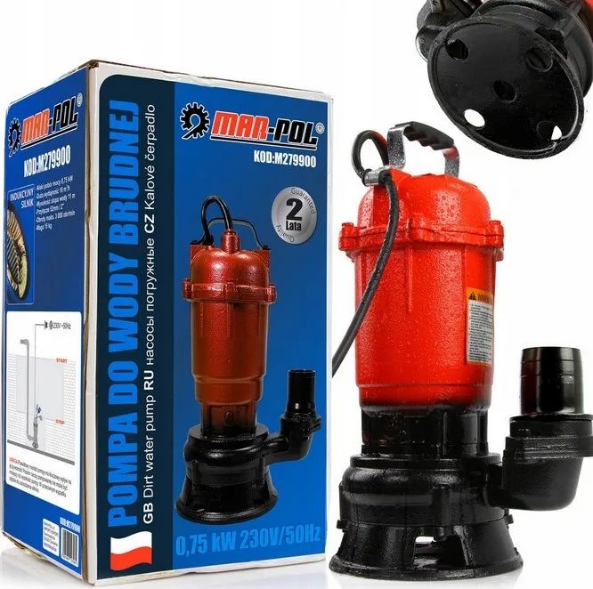 Pompa zatapialna do brudnej i czystej wody 750W 18000L/H M27990 MAR-POL