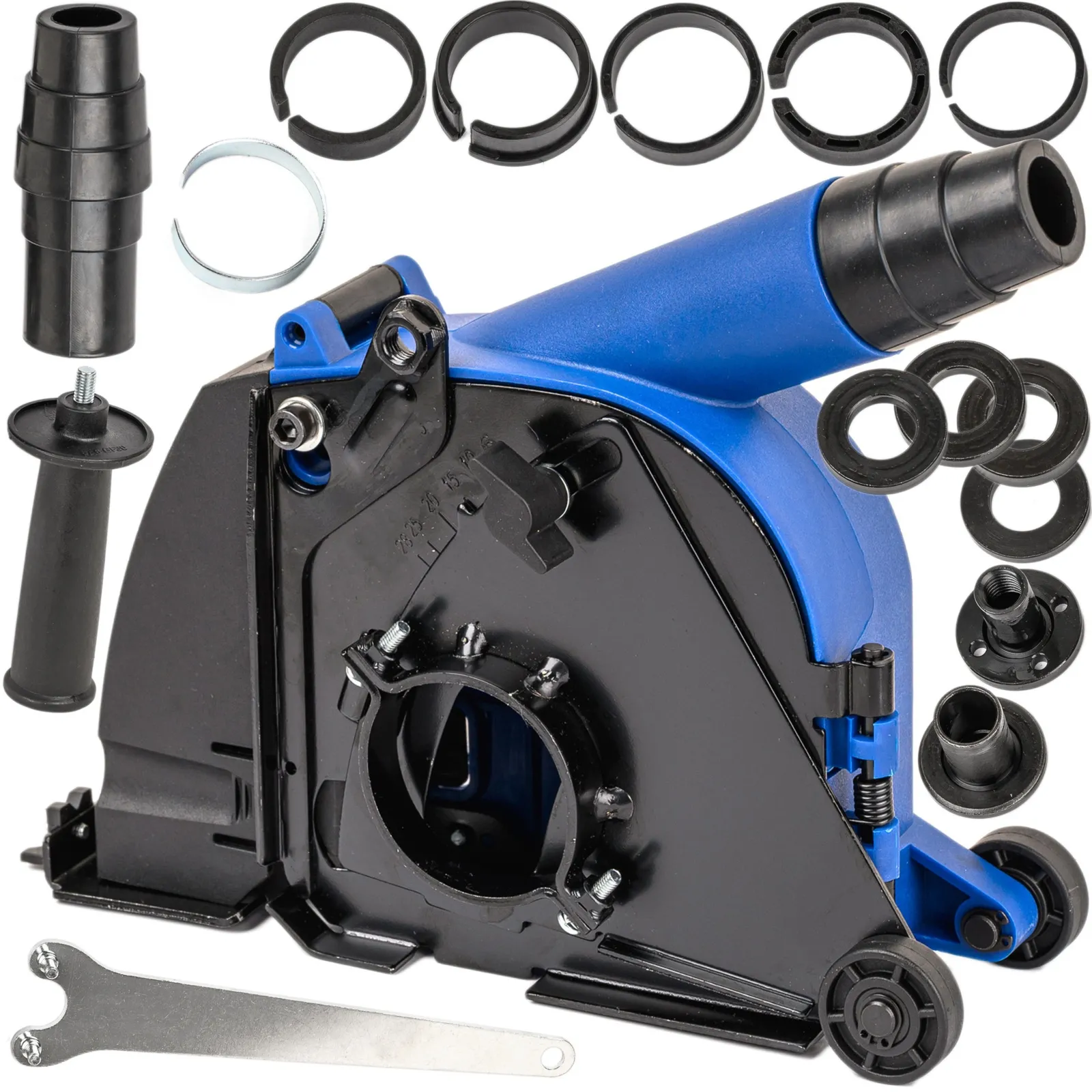 Bruzdownica do szlifierki kątowej osłona przeciwpyłowa adaptery 125 mm FALON-TECH