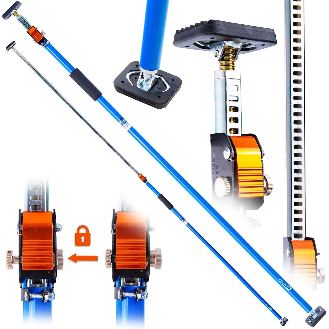 Teleskopowa podpora do płyt GK blokada podnośnik rozpora 60kg 160-290 mm GEKO