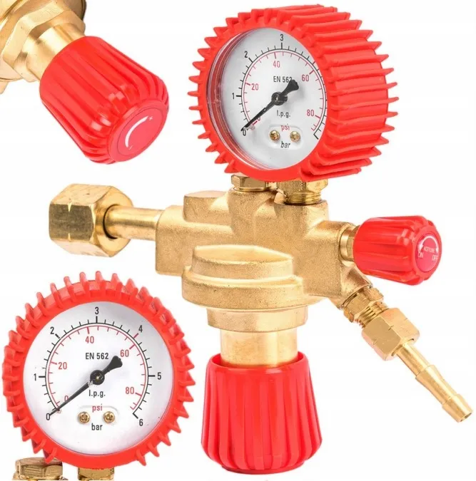 Reduktor butlowy gazowy propan butan lpg manometr zawór do butli 25 bar FALON-TECH