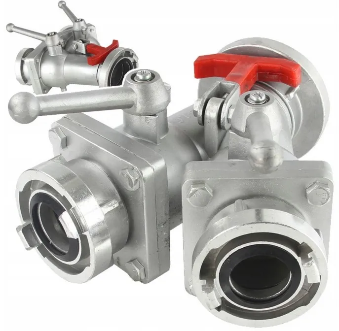 Rozdzielacz kulowy 2" do 2x2" złącze przyłącze na wąż strażacki do wody MAR-POL