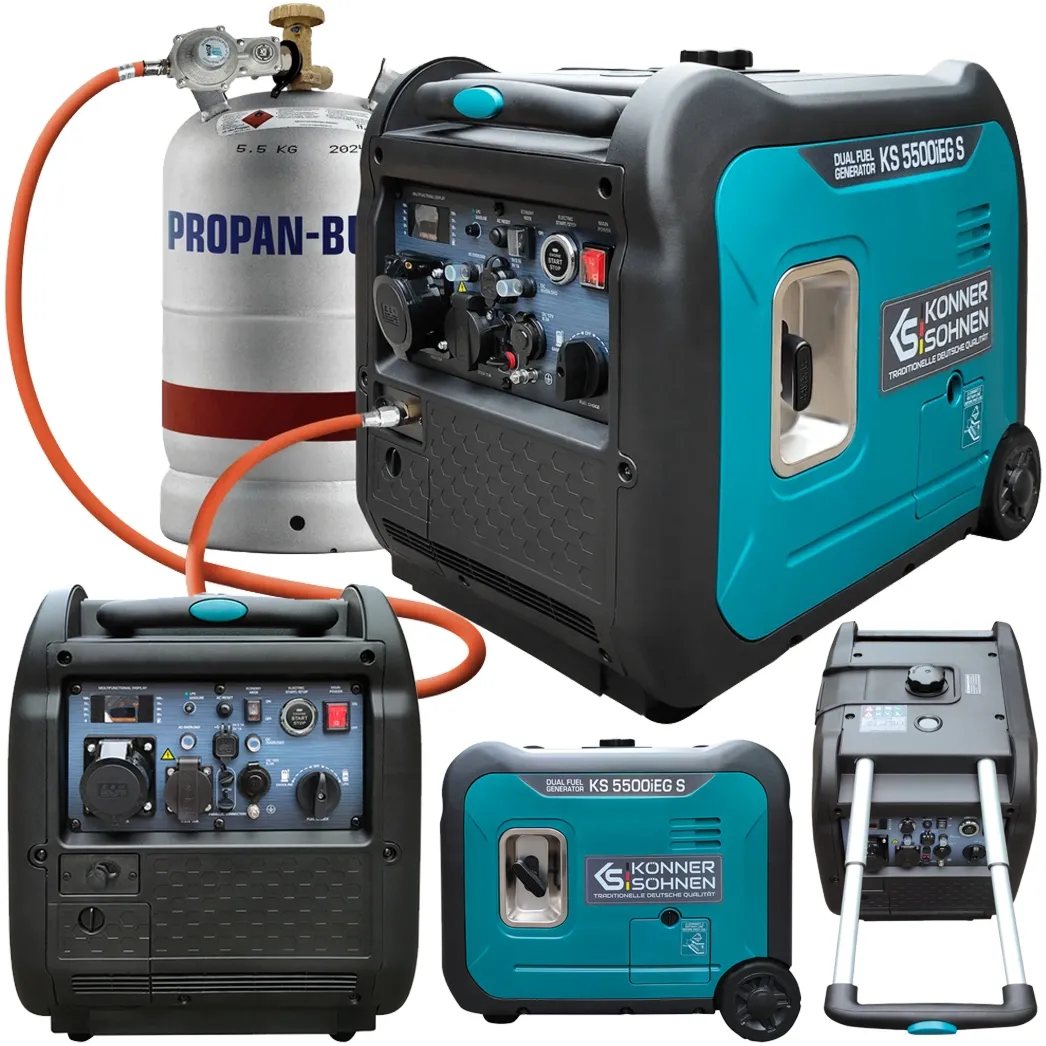 Agregat generator prądotwórczy benzynowo-gazowy inwerterowy rozruch KS5500iEG S Könner & Söhnen KS
