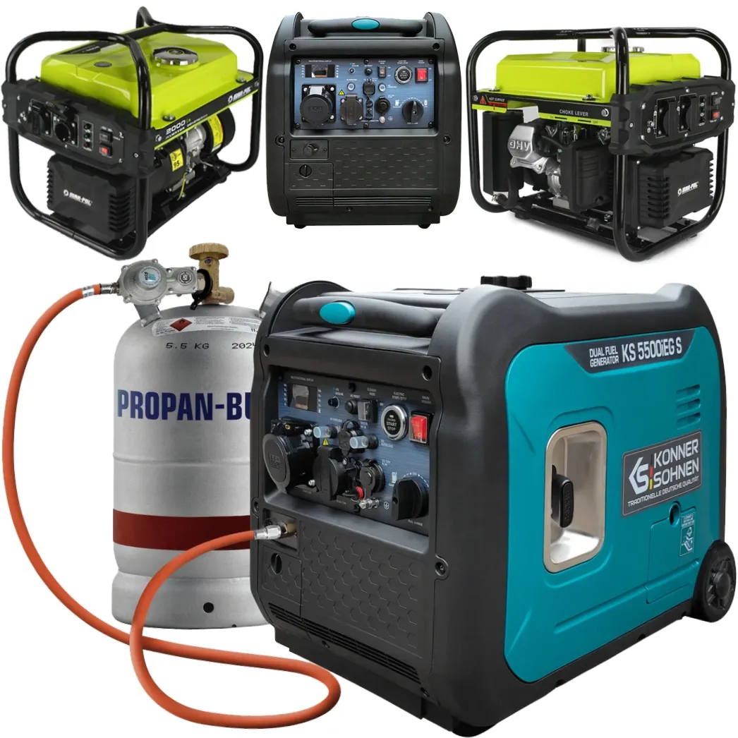 Agregat generator prądotwórczy benzynowo-gazowy inwerterowy rozruch KS5500iEG S + generator inwerterowy 2kW M82483