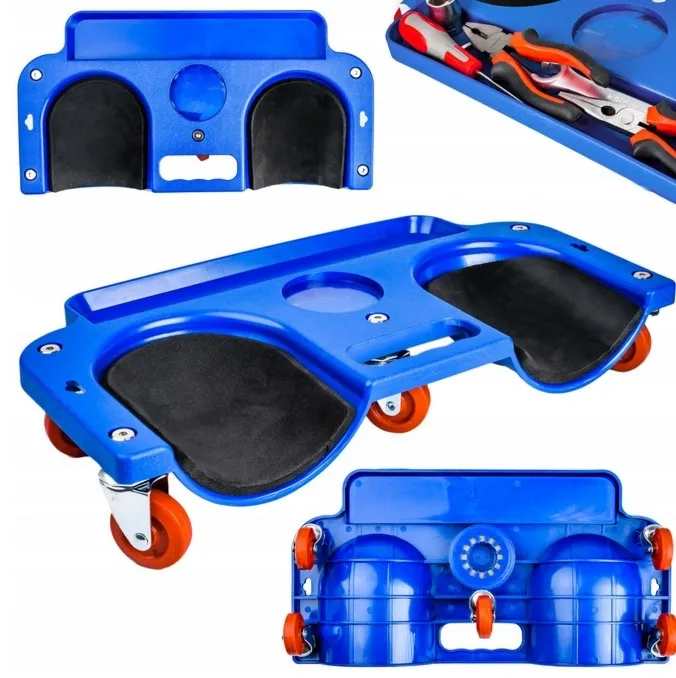 Leżanka klęcznik warsztatowy serwisowy pod kolana wózek na kółkach FALON-TECH