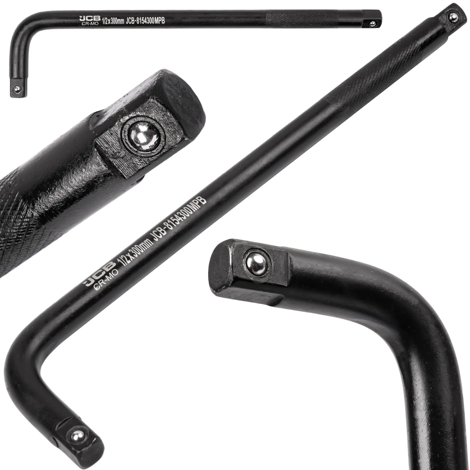 Pokrętło udarowe klucz fajkowy typu L przedłużka do kół 1/2" 300 mm JCB