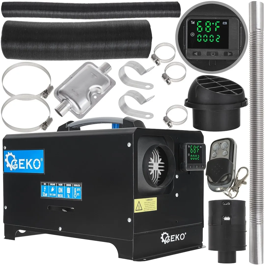 Nagrzewnica spalinowa dmuchawa olejowa zamknieta komora webasto pilot 12 kW GEKO