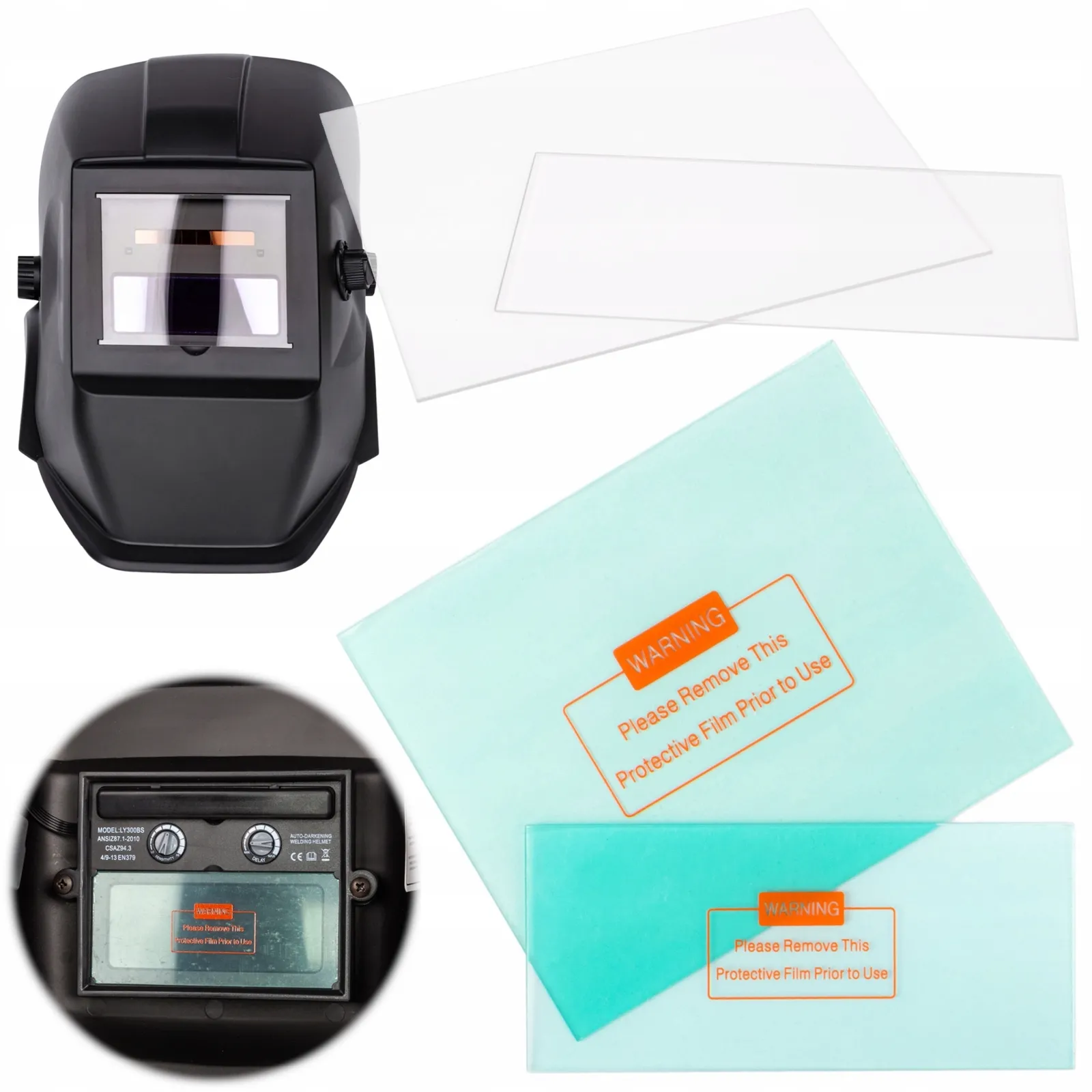 Szybka ochronna do przyłbicy maski spawalniczej poliwęglan filtr 2szt MAR-POL