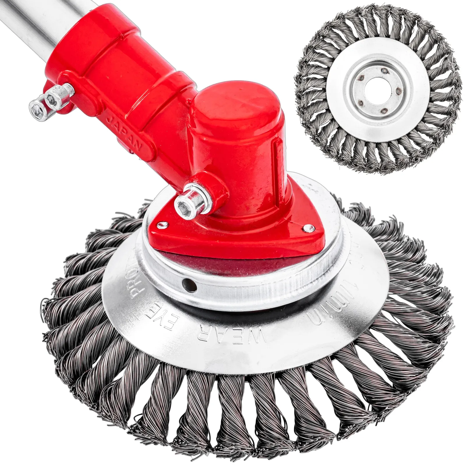 Szczotka druciana tarczowa skręcana do usuwania zarośli 200mm