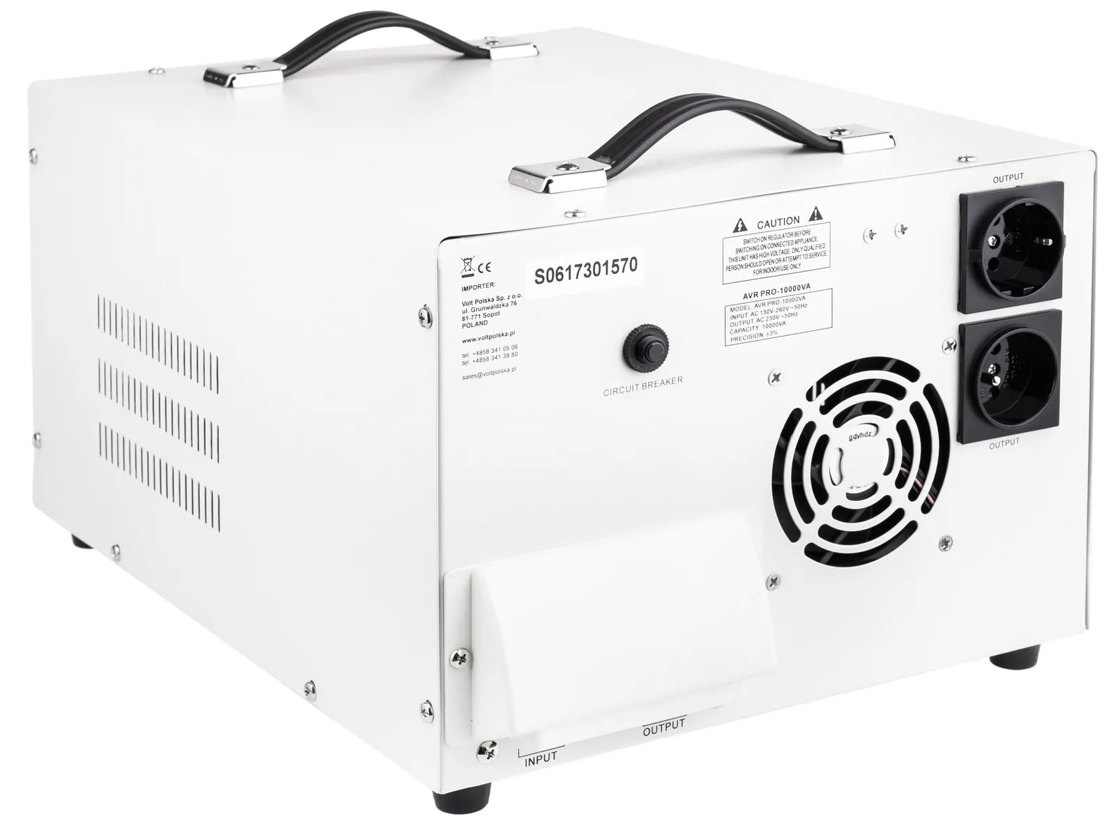 Stabilizator napięcia AVR PRO 10000 VA SERVO 3% do agregat VOLT POLSKA