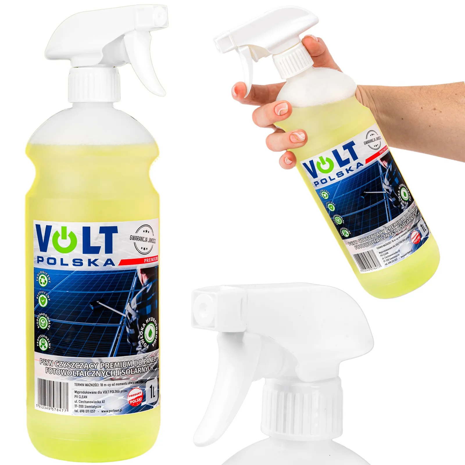 Płyn do mycia paneli solarnych i instalacji fotowoltaicznych PREMIUM 1L VOLT POLSKA