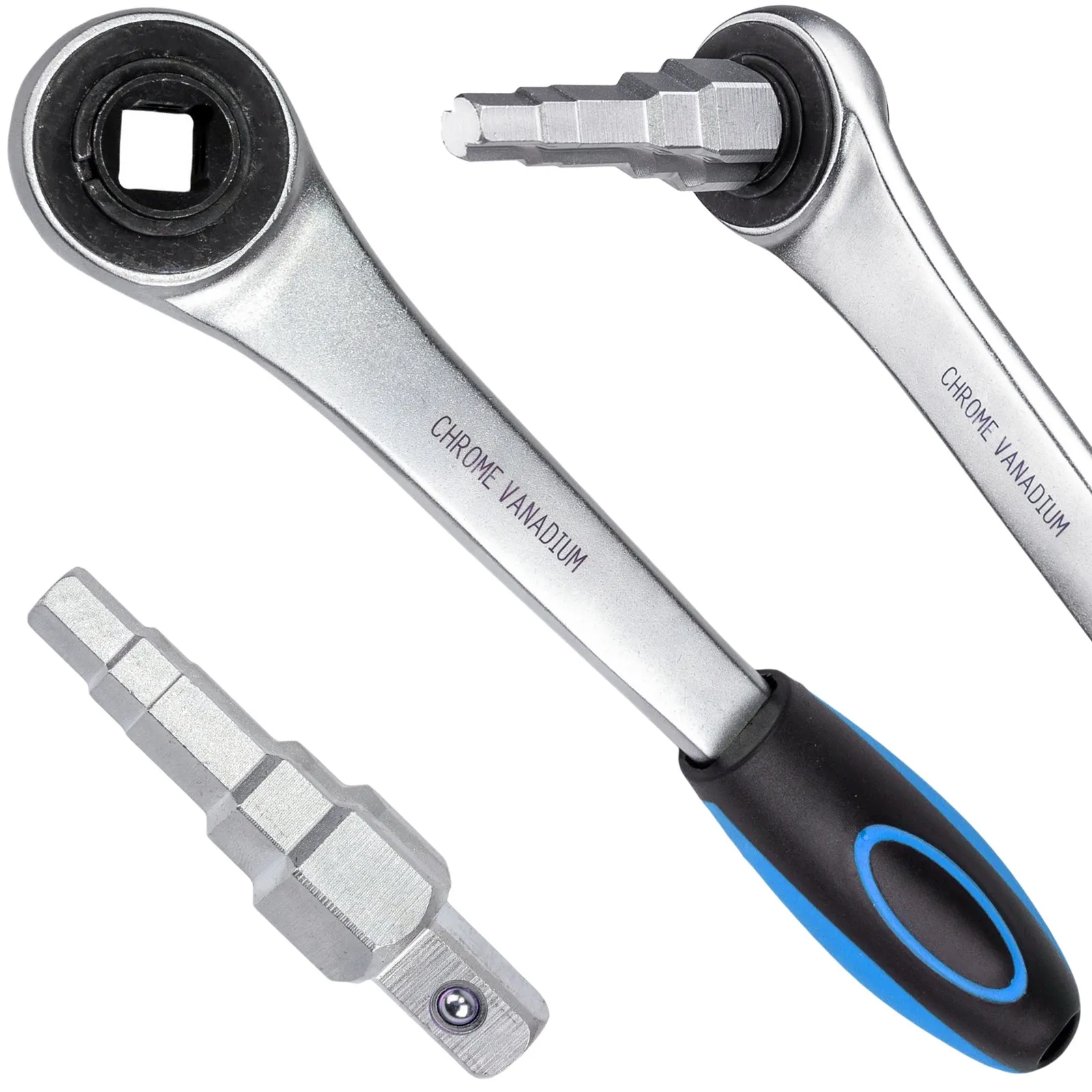 Klucz stopniowy do śrubunków z grzechotką 3/8"-1" sztorcowy FALON-TECH