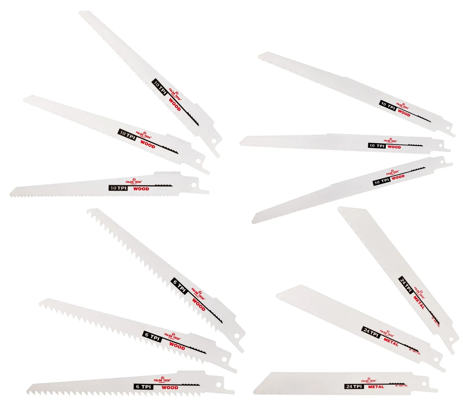 Brzeszczot nożyki do piły szablastej lisi ogon (zestaw 12szt) FALON-TECH