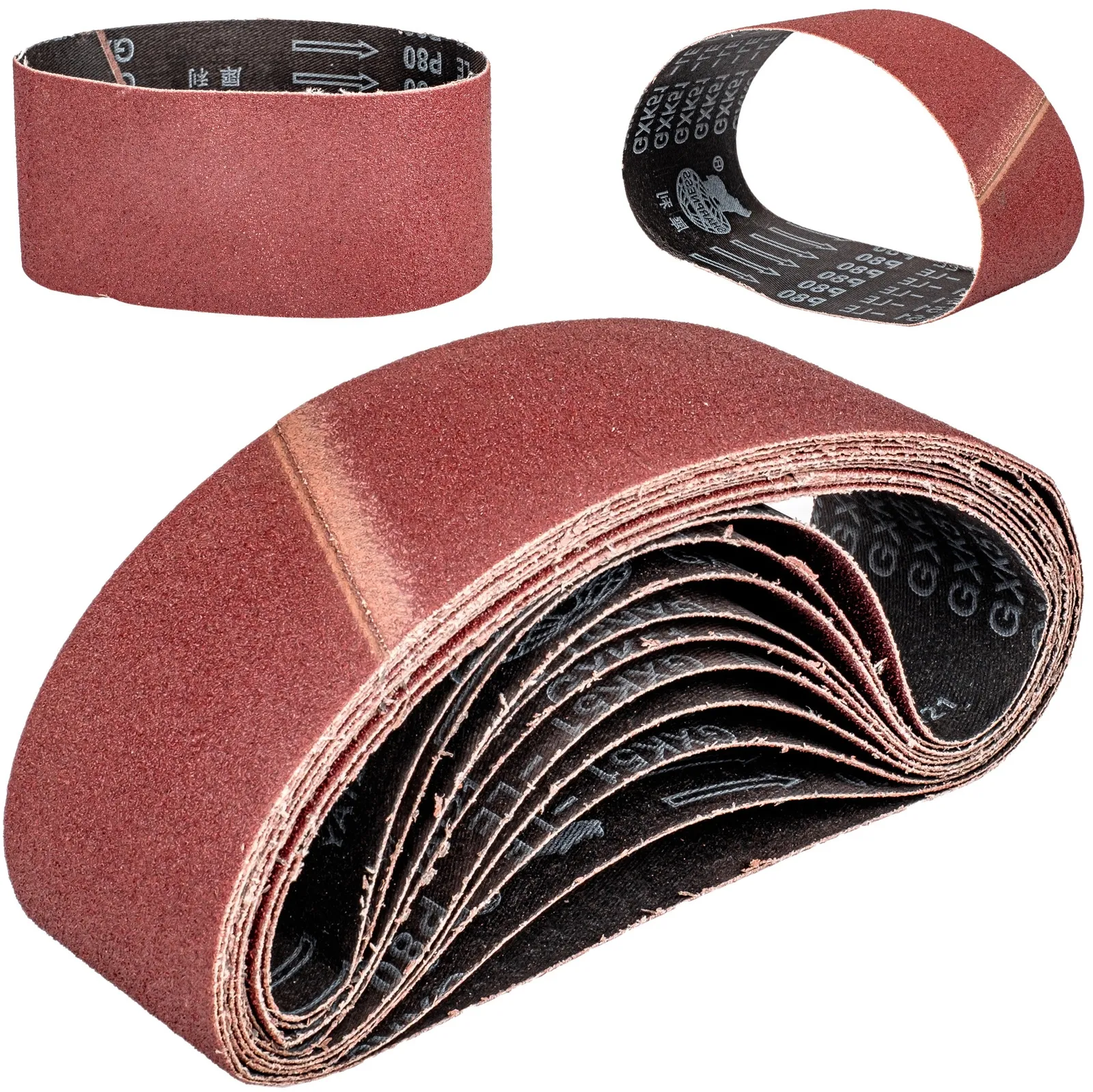 Taśma pas bezkońcowy 75x457mm 10szt P80 FALON-TECH