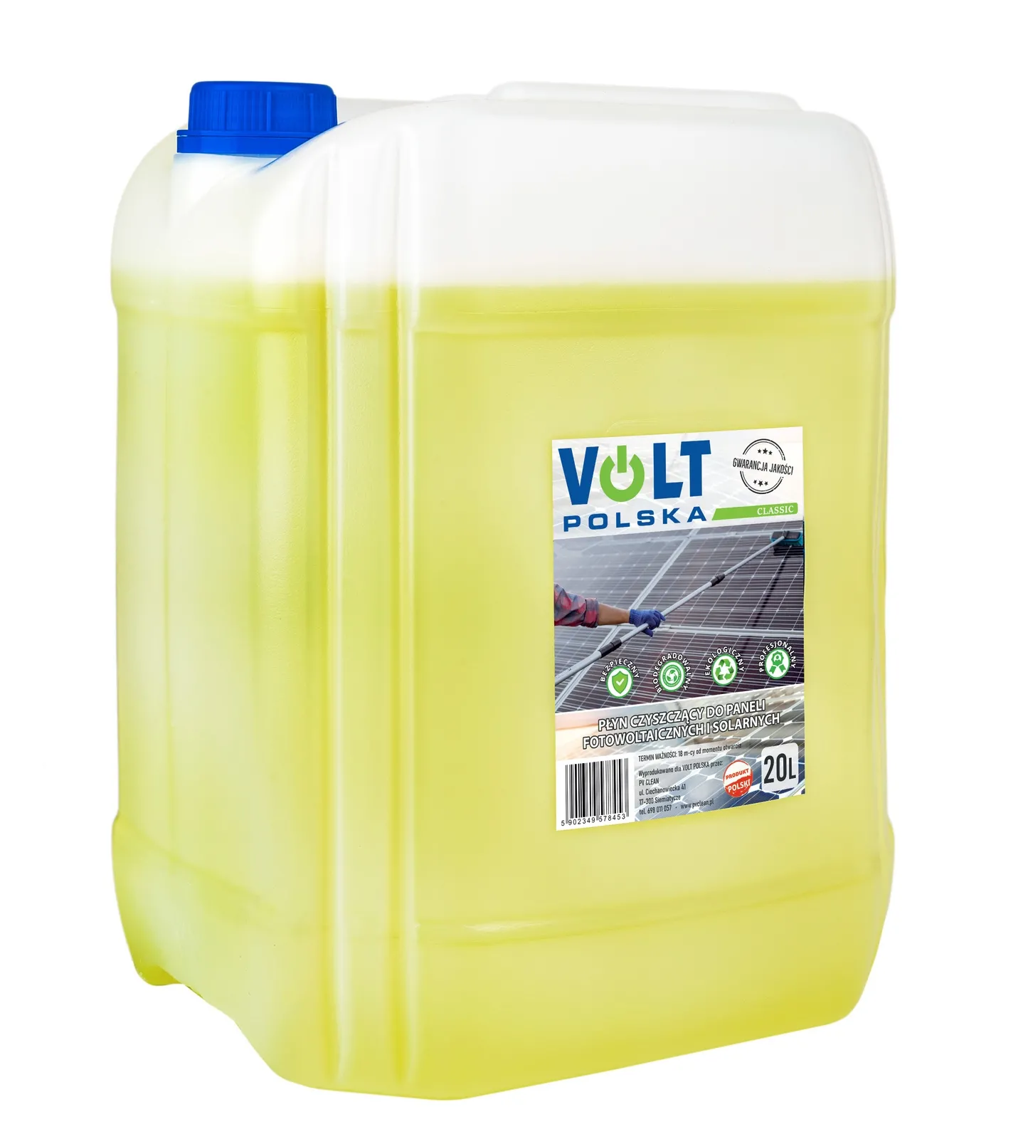 Płyn do mycia paneli solarnych i instalacji fotowoltaicznych CLASSIC 20L VOLT POLSKA