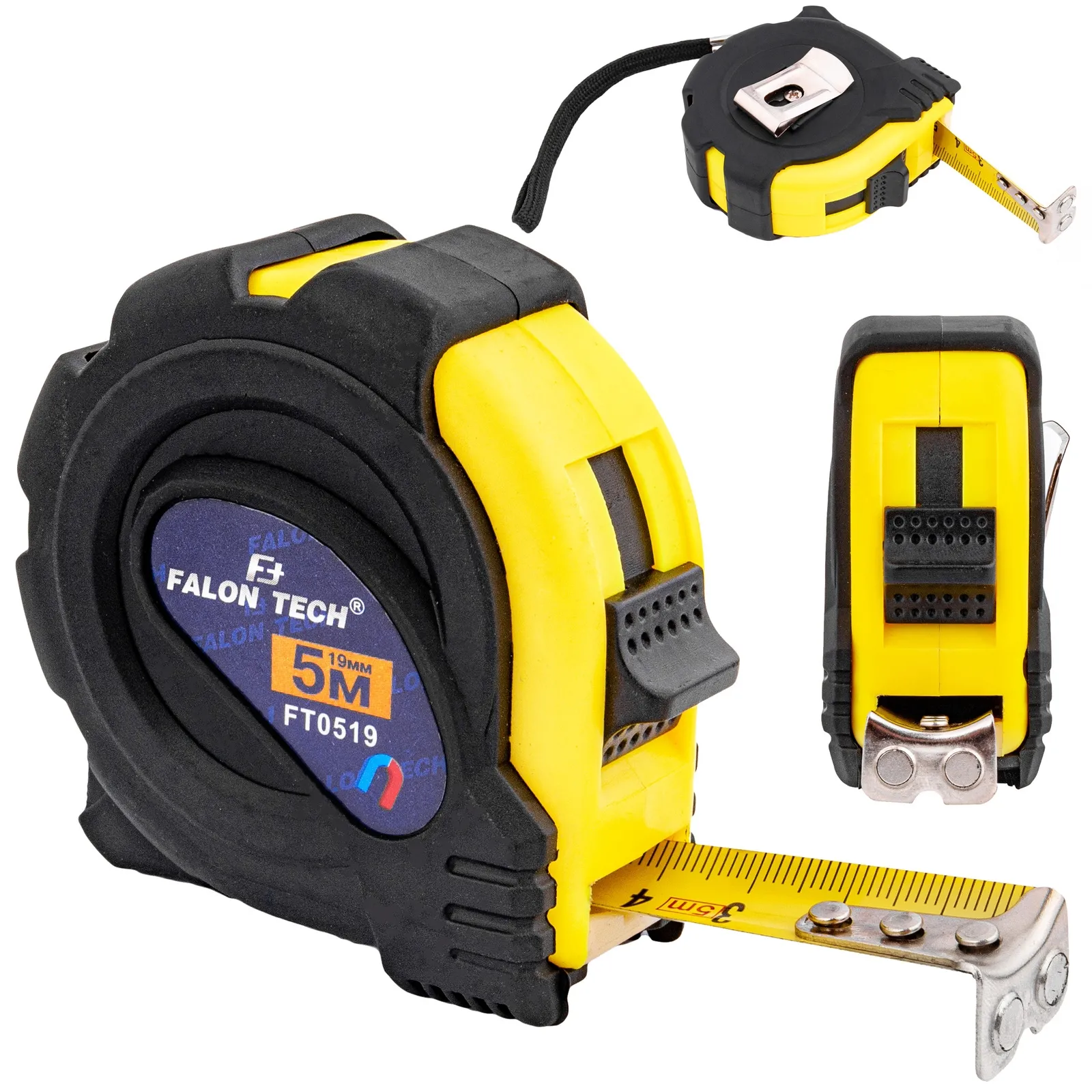 Miara zwijana taśma z blokadą 5mx19mm metrówka FALON-TECH