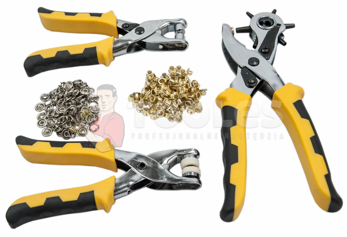 Zestaw kaletniczy dziurkacz 5w1 128szt FALON-TECH