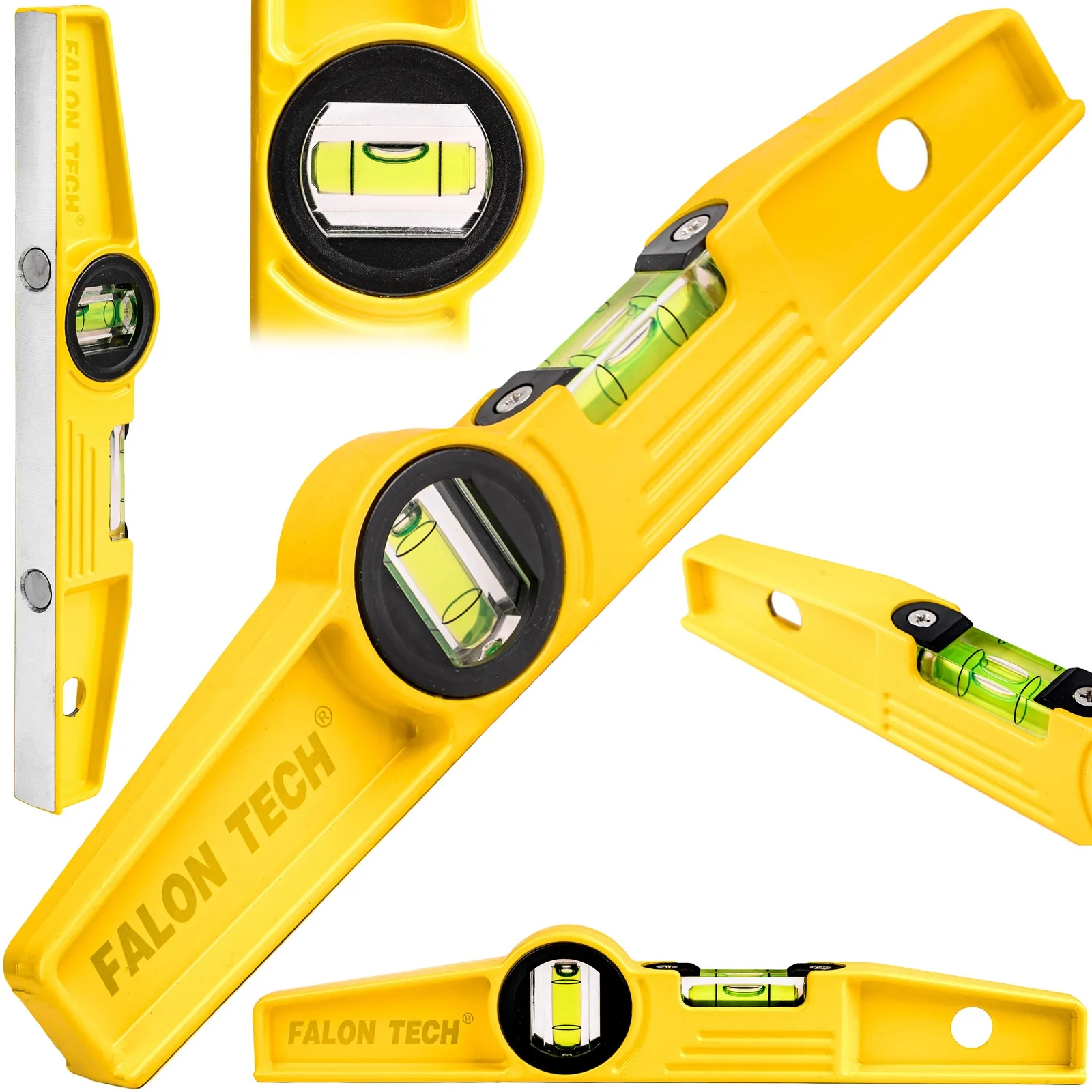 Poziomica trapezowa 150mm 2 libelle magnes FALON-TECH