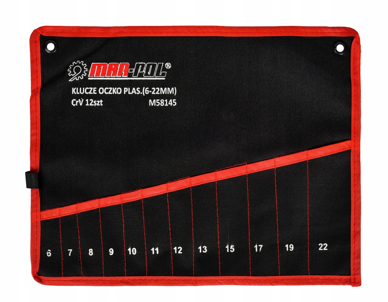 Pokrowiec na klucze płasko-oczkowe Płachta 12 el. 6-22mm