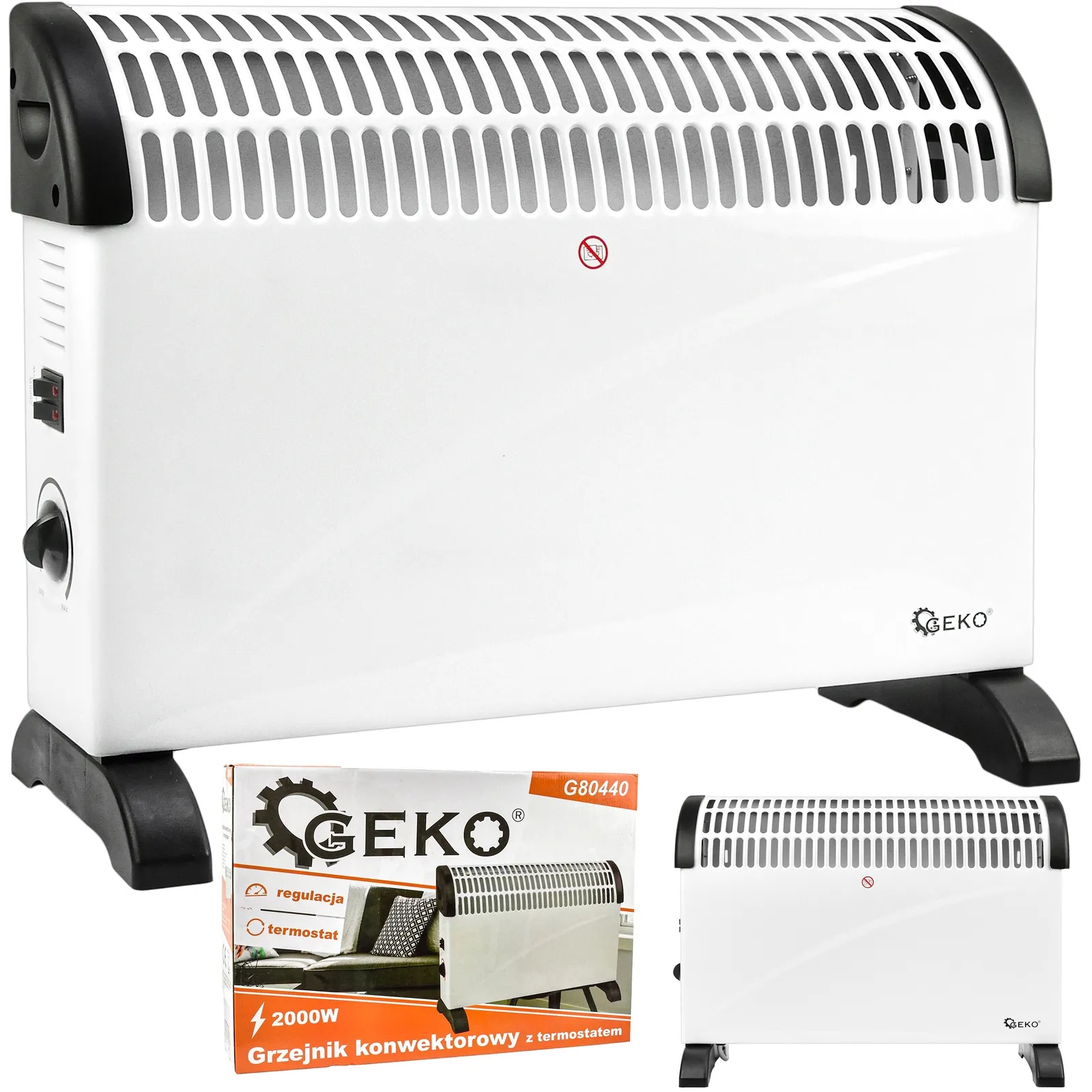Grzejnik elektryczny konwektorowy 2000W GEKO