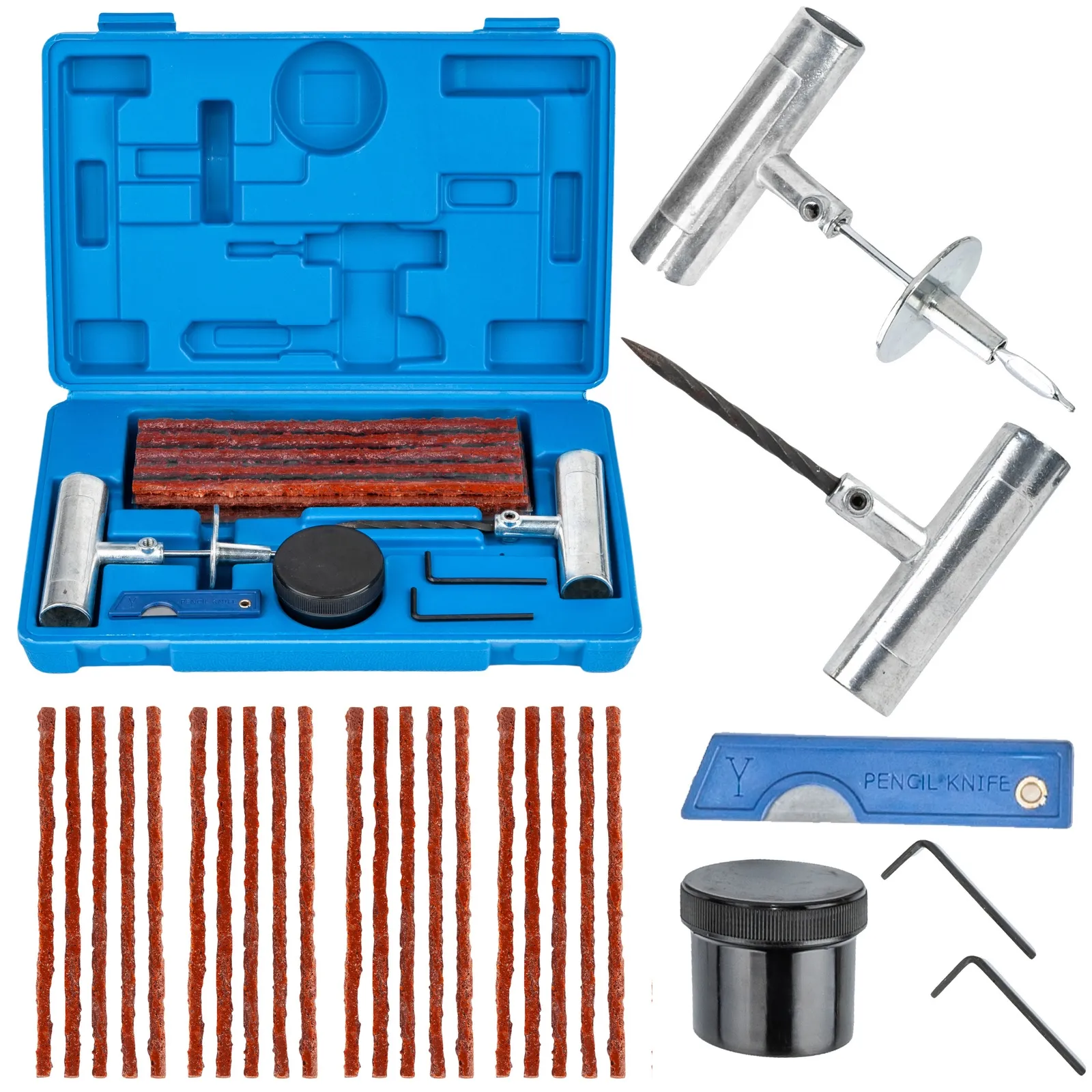 Zestaw naprawczy do szybkiej naprawy opon koła 27 el FALON-TECH