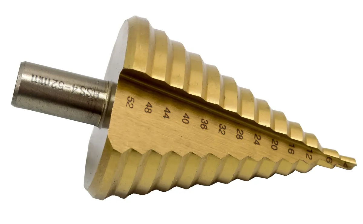 Wiertło stożkowe stopniowe tytanowe 4-52 mm HSS FALON-TECH