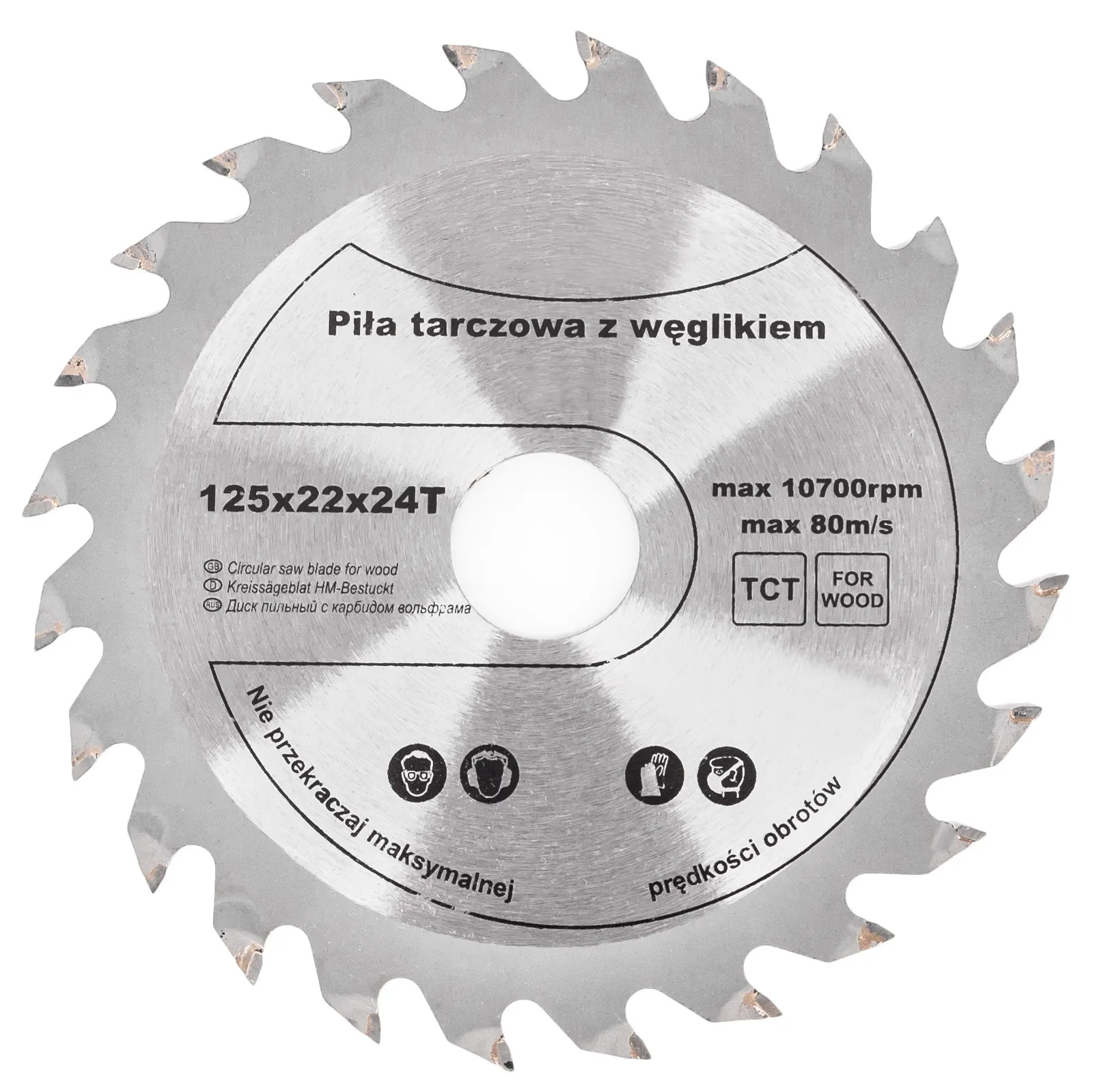 Tarcza widiowa do drewna 125x22,2x24T GEKO