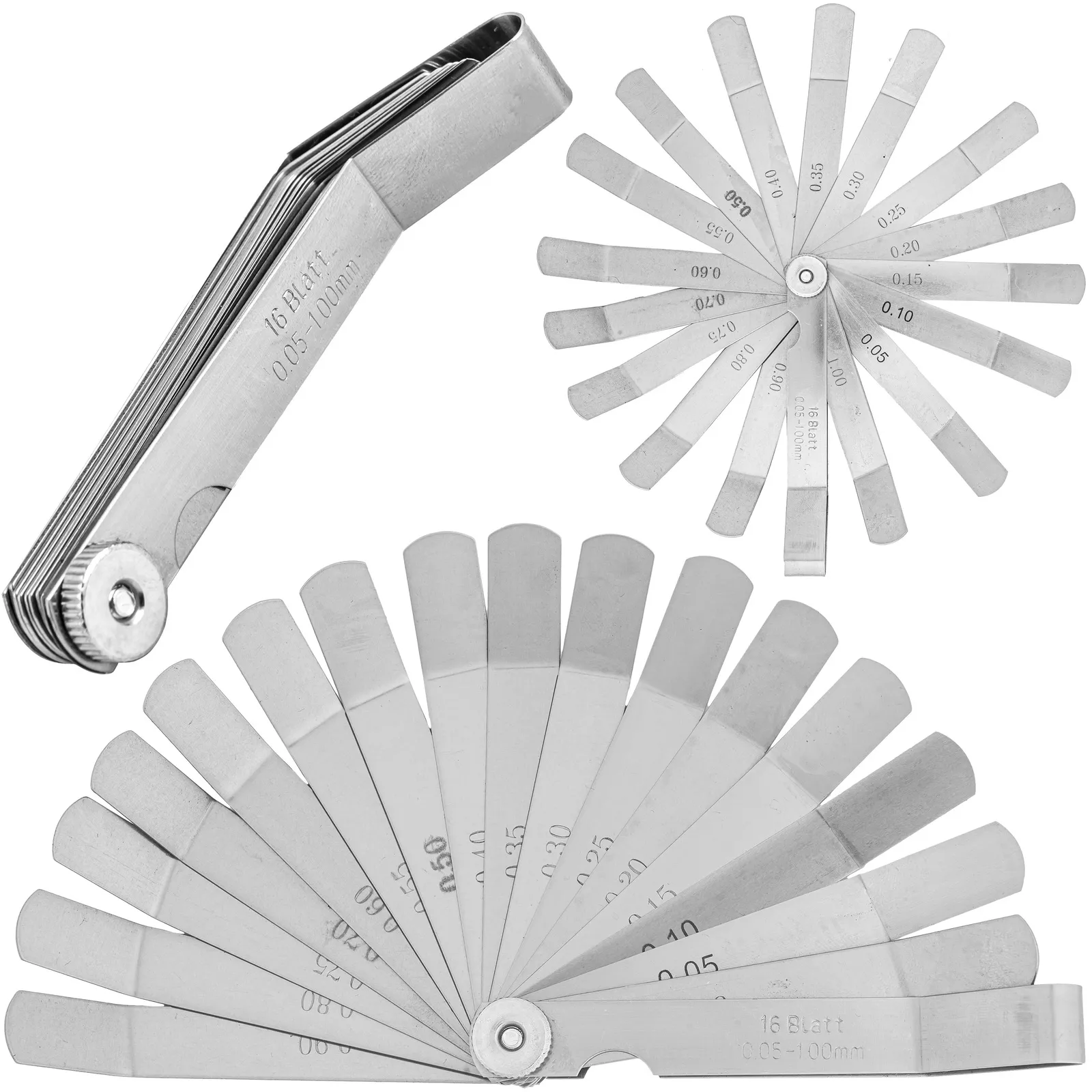 Szczelinomierz 16 listkowy miernik szczelin 0.05 - 1mm FALON-TECH