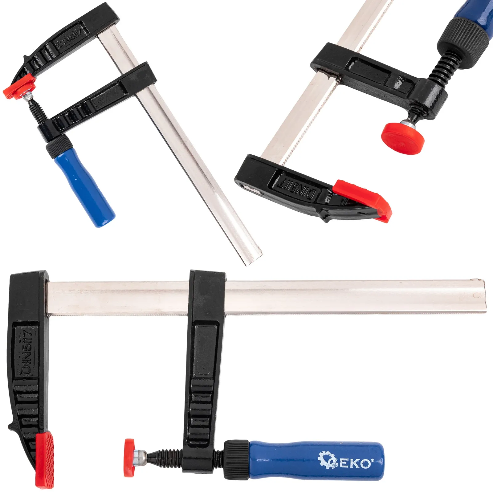 Ścisk zacisk stolarski zacisk uchwyt 120x300 mm Typ F GEKO