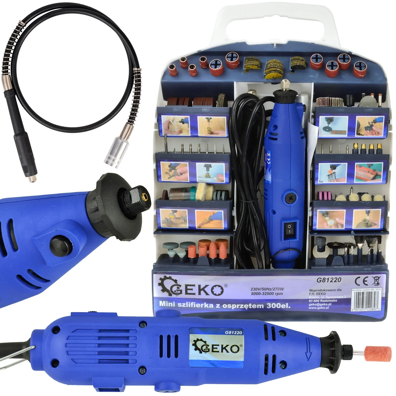 Multiszlifierka (mini szlifierka) DREMEL 270W 300el Frezarka GEKO