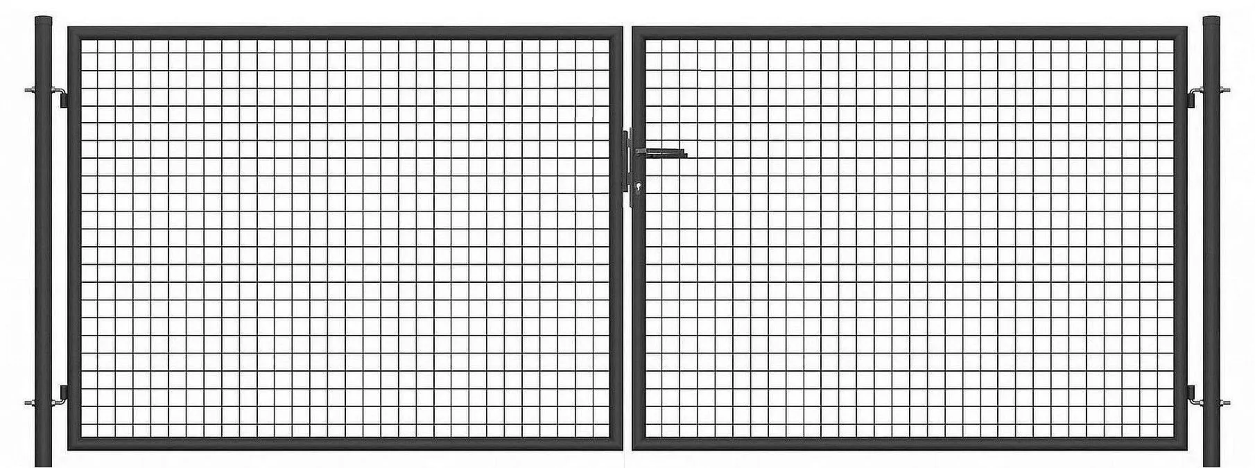 Brama ogrodowa SX 4,00 x 1,50 m - antracyt , zielona