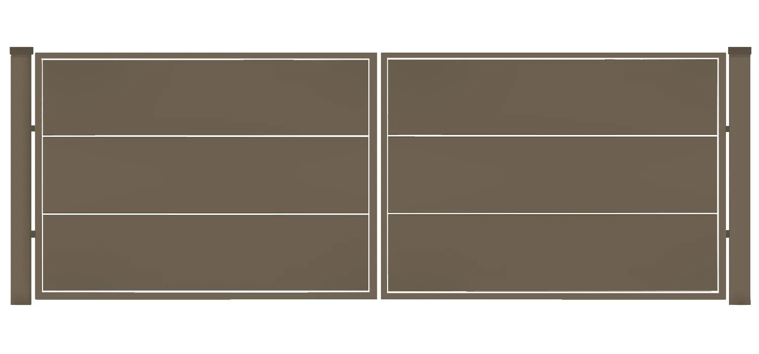 Brama typ WALL SOLID - 4,00 x 1,25 m