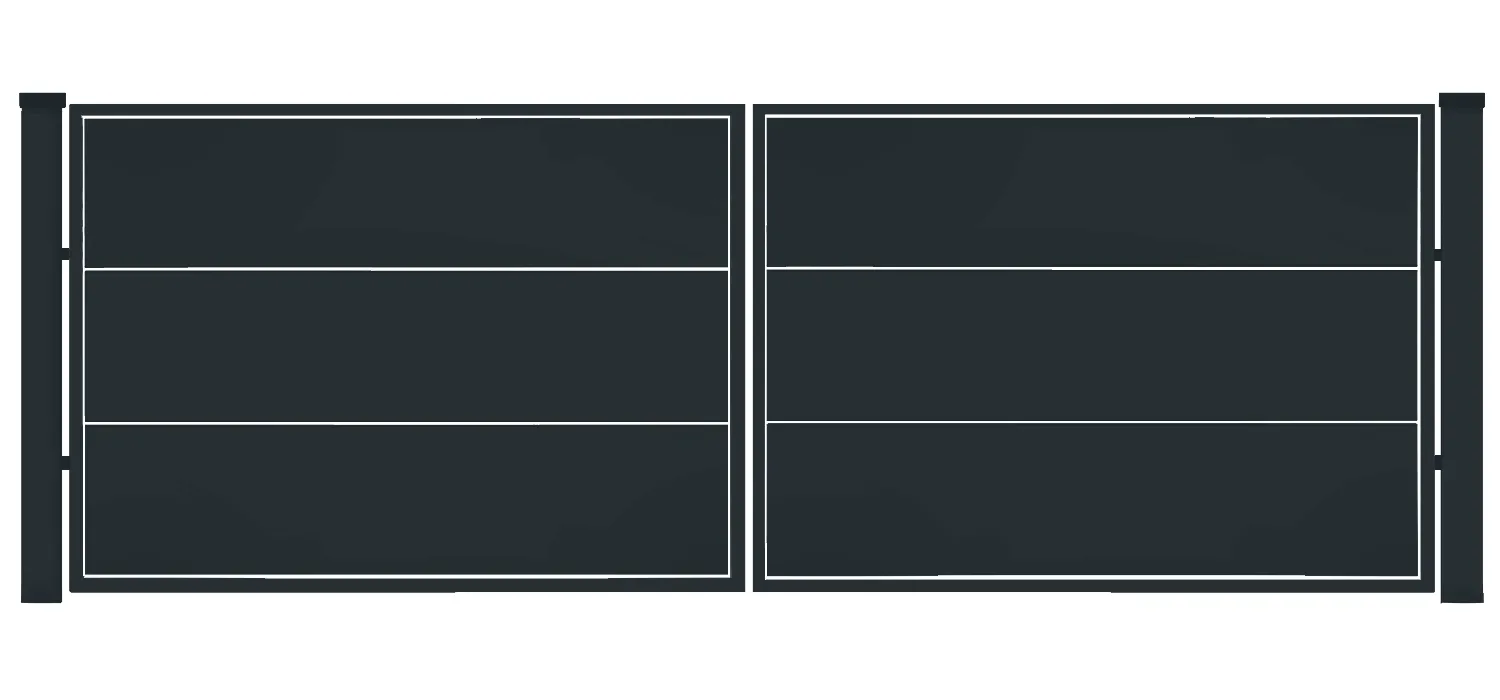 Brama typ WALL SOLID - 4,00 x 1,50 m