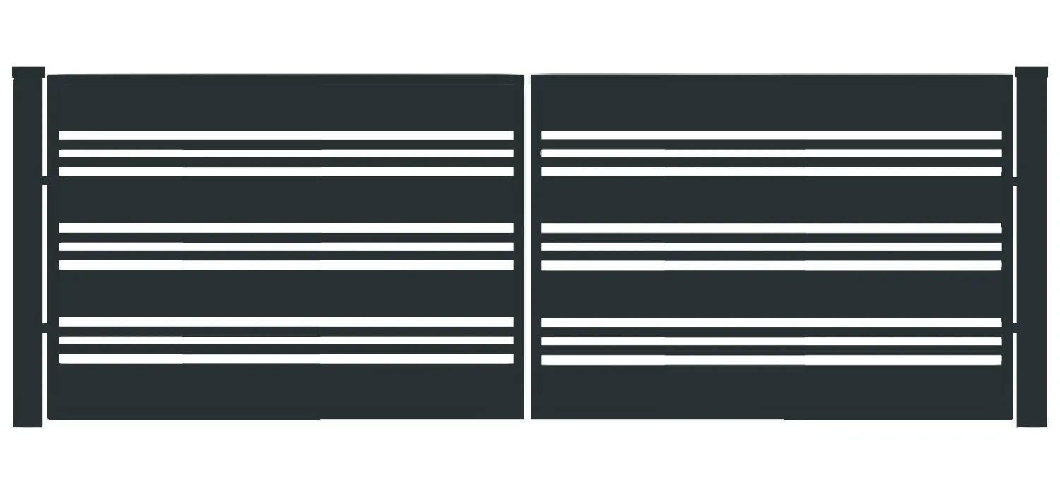 Brama typ WALL MIX 200/40 - 4,00 x 1,25 m