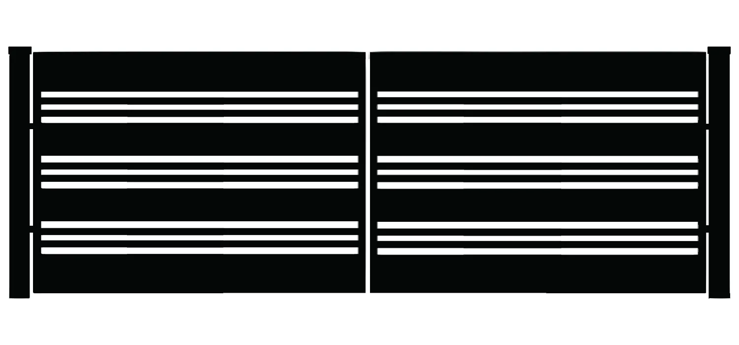 Brama typ WALL MIX 200/40 - 4,00 x 1,75 m