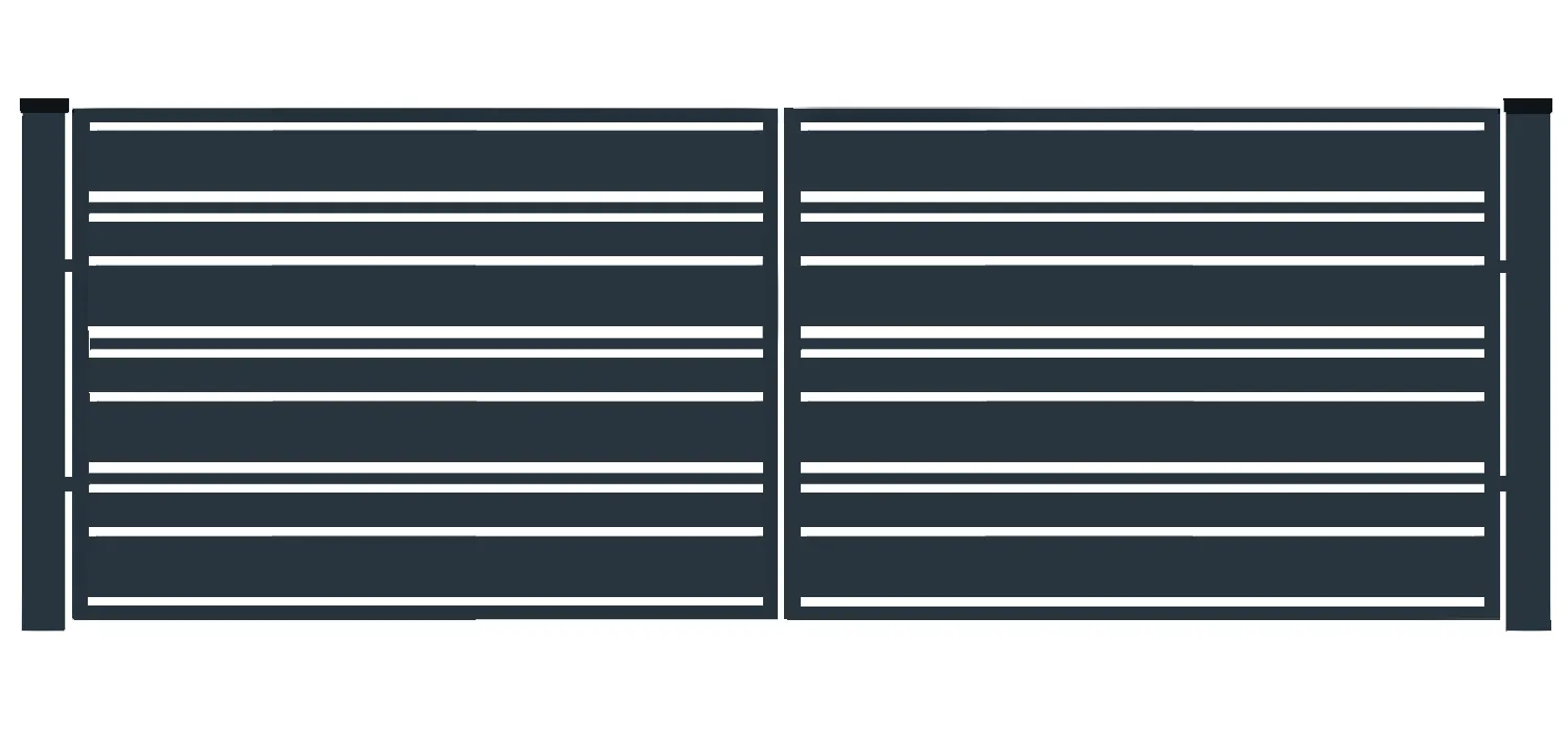 Brama typ WALL MIX 140/60/20 - 4,00 x 1,25 m