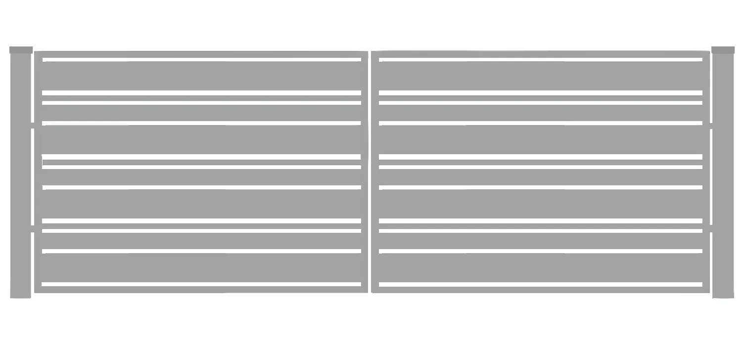 Brama typ WALL MIX 140/60/20 - 4,00 x 1,50 m