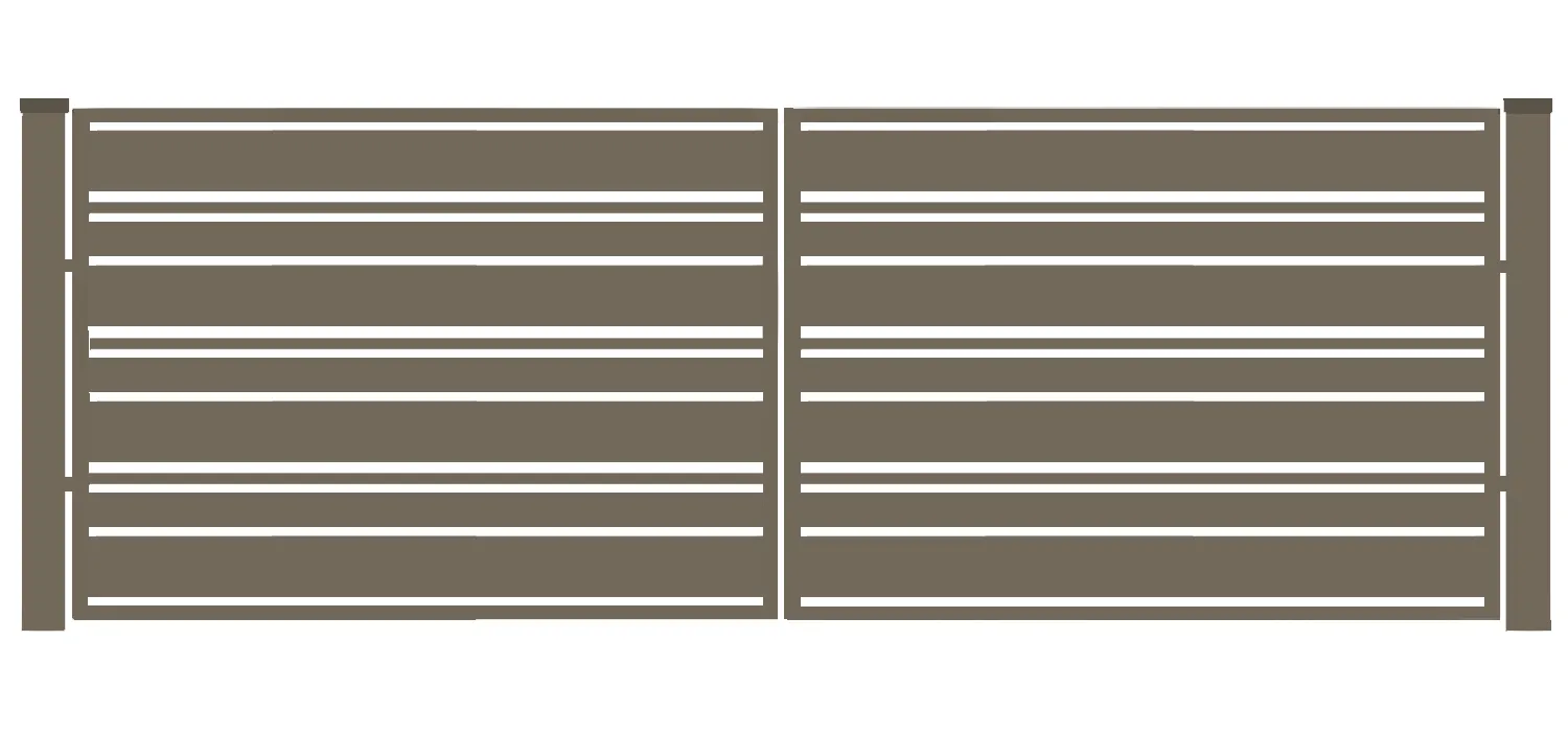 Brama typ WALL MIX 140/60/20 - 4,00 x 1,75 m