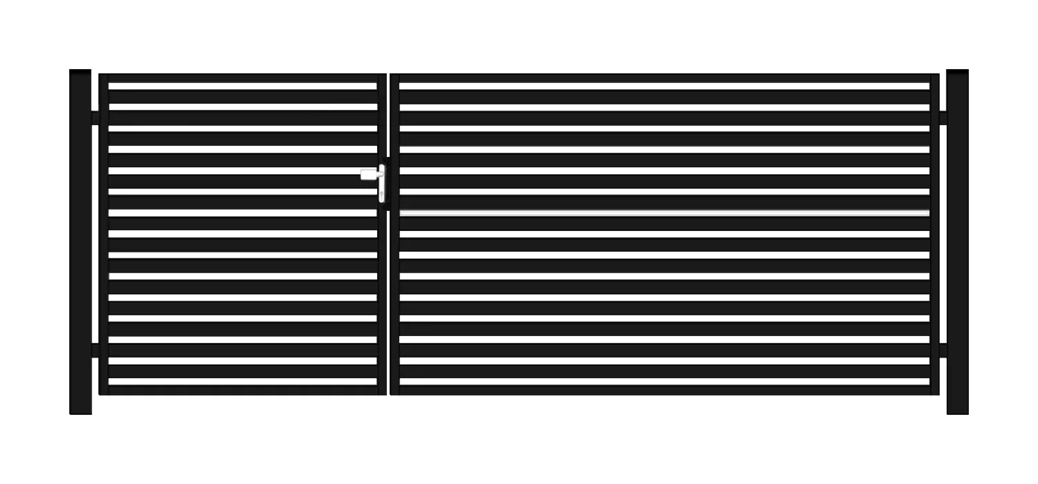 BramoFurtka typ PALISADA 60 - 1,50+2,50 x 1,50 m - malowana proszkowo